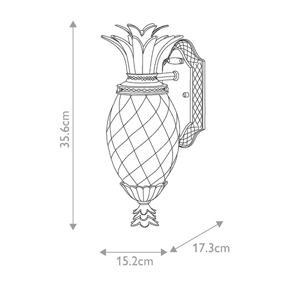 Lampa Ścienna Elstead Lighting HK-PLANTATION-S-BU