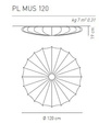 Plafon Axo Light MUSE 120 zielony