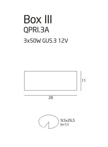 Oprawa do zabudowy MaxLight Box lll H0014 chrom