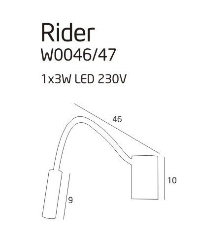 Kinkiet MaxLight Rider White W0047