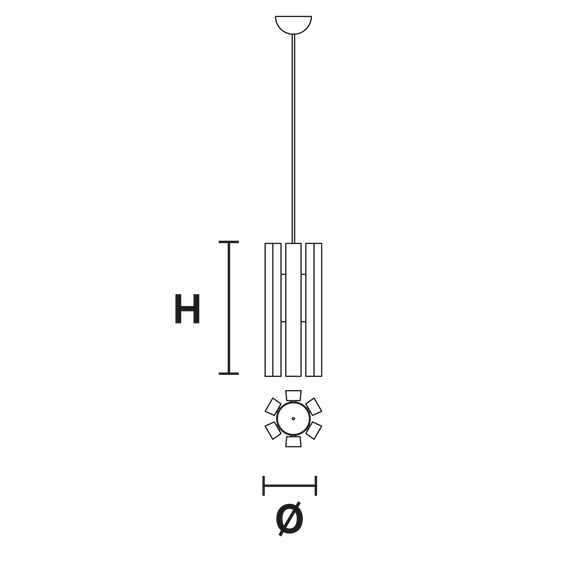 Lampa Wisząca Masiero Vegas S RD12