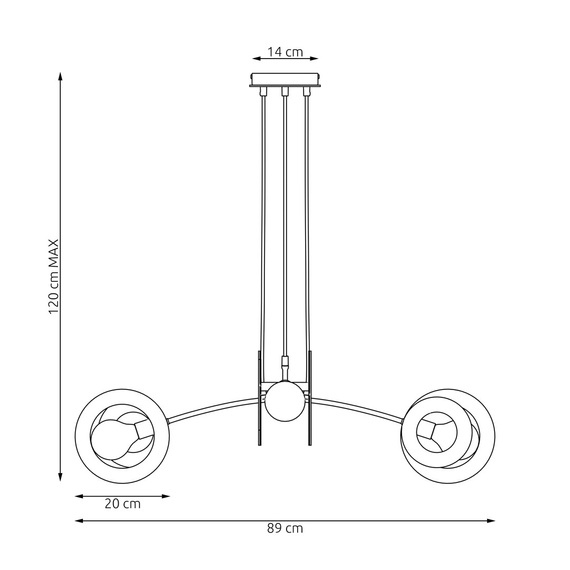 Lampa Wisząca Emibig Skiva 4 Bl (1409/4)