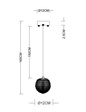 Lampa Wisząca Berella Light Graf 12 złota BL5591