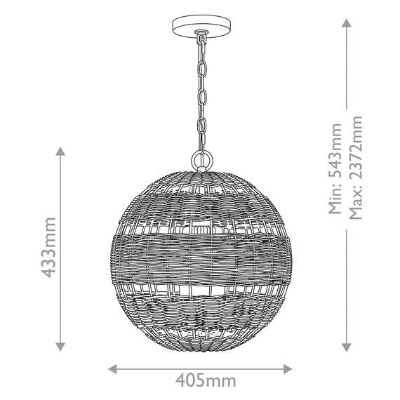 Elstead Lighting QZ-LINDENDALE-P-AWH Lampa Wisząca