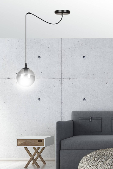 Wisząca lampa GIGI 1 BL GRAFIT czarny (937/1) - Emibig