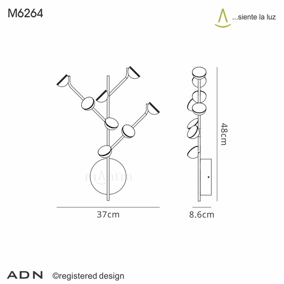 Lampa ścienna Mantra Adn 6264