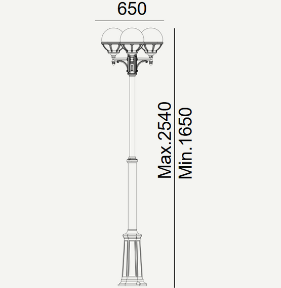 Bologna Lampa stojąca zewnętrzna Norlys 365BL