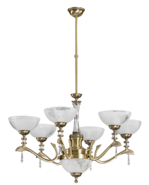 Luksusowa lampa wisząca Kutek Farini FAR-ZW-6(P) Patyna