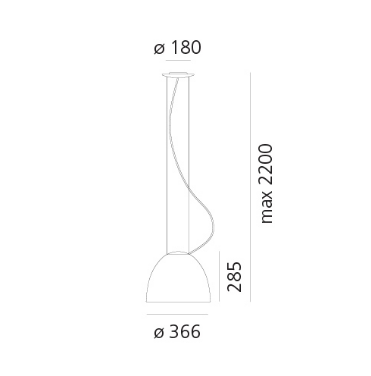 Nowoczesna lampa wisząca LED Artemide Nur A246310