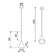 Nowoczesna lampa wisząca Cleoni Rim F 20 LA39/F1/116/3000K