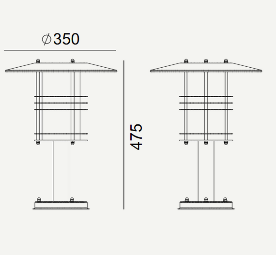 Norlys 287BL Lampa stojąca zewnętrzna Stockholm 