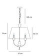 Lampa wisząca okrągła Berella Light Gantao 6S BL0239