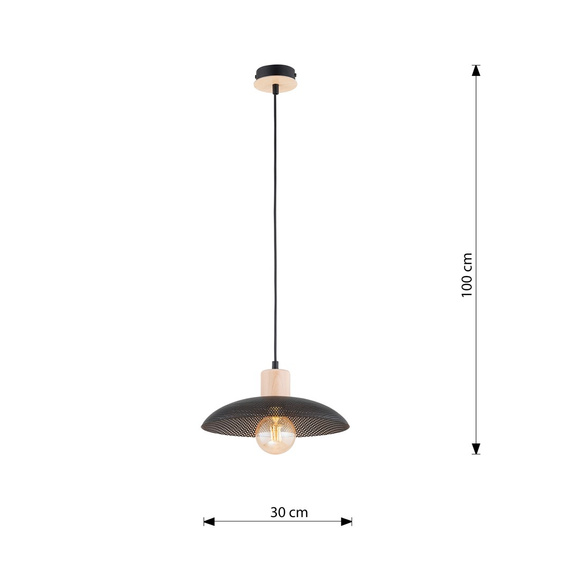 Lampa Wisząca Emibig Kobe 1 Black (1318/1)