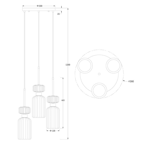 Lampa Wisząca Milagro Molly ML1825 klosze multikolor