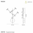 Lampa ścienna Mantra Adn 6264