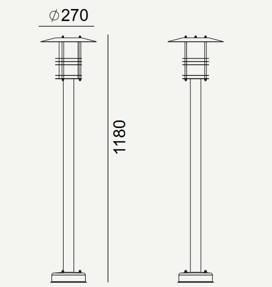  Norlys Lampa stojąca zewnętrzna Stockholm 285BL