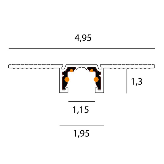 Maxlight Micro11 NT0001 Szynoprzewód wpuszczany KG 1mb