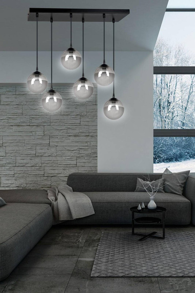 Wisząca lampa COSMO 6 BL GRAFIT czarny (712/6) - Emibig
