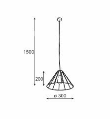 Cleoni Beja 1327C2 Lampa Wisząca