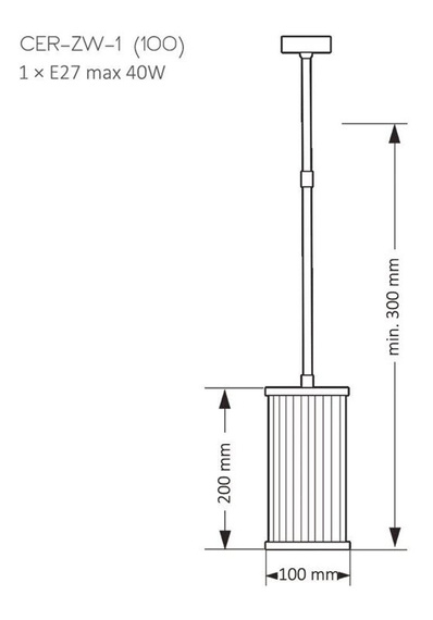 Lampa wisząca Kutek Mood Cero CER-ZW-1(Z) 100