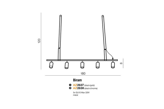 Lampa Wisząca Azzardo Biram AZ2638