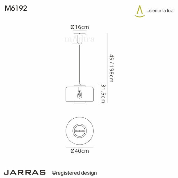 Lampa wisząca Mantra Jarras 6192