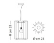 Lampa Wisząca Futura SP H/283 złota Sillux