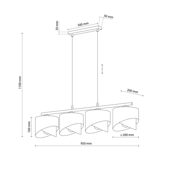 Lampa Wisząca TK Lighting Grant 4825