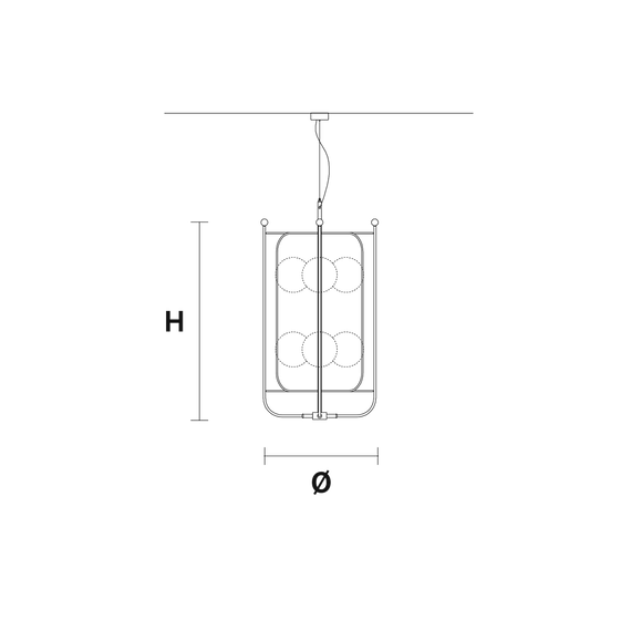 Lampa wisząca Masiero Papilio S3+3 fioletowa