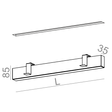 Oprawa wpuszczana AQForm Rafter 142 cm