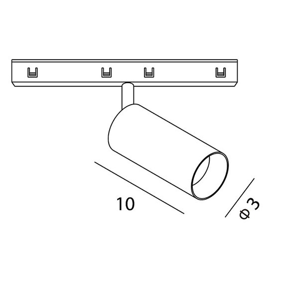 Reflektor do szynoprzewodu Maxlight Micro11 N0002N 10W Czarny 3000K