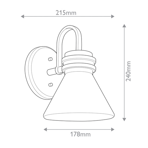 Oprawa Ścienna Elstead Lighting KL-FARUM1-BK-CPZ