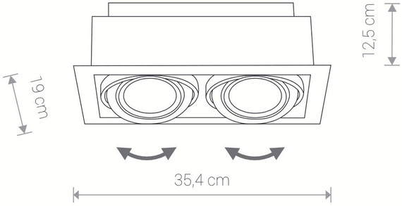 Lampa do zabudowy DOWNLIGHT ES111 black II 9570 