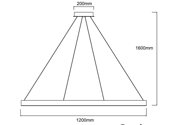Light Prestige Midway LP-033/1P XL GD Shiny 120cm Lampa wisząca