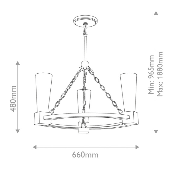 Lampa Wisząca Elstead Lighting KRISTY3-DG-OPAL