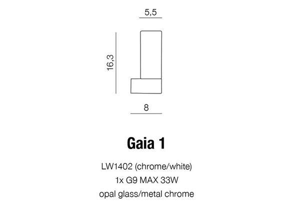 AZzardo kinkiet Gaia 1 LW1402