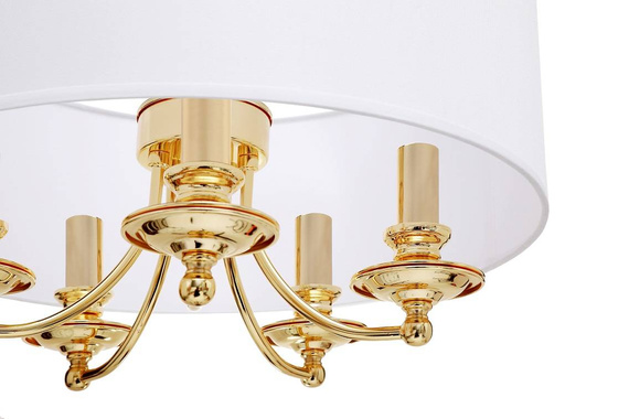 Zwis z białym abażurem Berella Light Adozo 5 GD złota BL5349