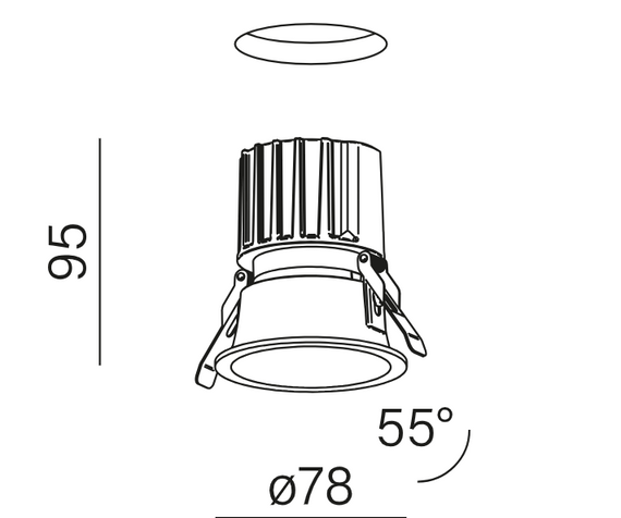 Aqform Oprawa do zabudowy Hollow 38053-M930-FG-00-19