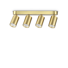 Ideal Lux Dynamite Pl4 Linear Round Ottone 371351 Plafon