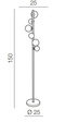 Lampa Podłogowa Azzardo Sybilla 6 AZ4408 Złota
