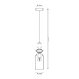 Italux Busco PND-30263-1C-BRO-AMB Zwis
