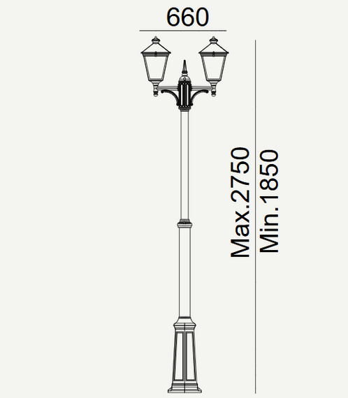 Norlys Lampa stojąca zewnętrzna London 482BL