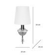 Kinkiet w stylu glamour Berella Light Faroso BL0300