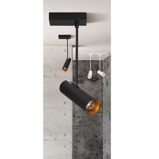 Lens Square Czarno-złoty Spot AZ3515 Azzardo GU10 LED