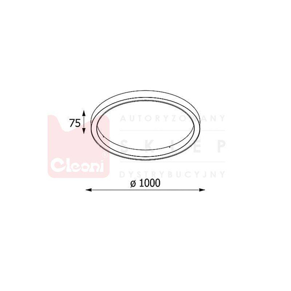 Cleoni Alfredo Plafon 1408/GH/LA/W/SP/PK89 962 LED Złoty 100 cm