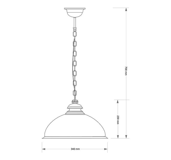 Lampa wisząca Kutek Lido LID-ZW-1(P)