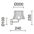 Cora 859D-G05X1A-02-RB Lampa ścienna Novolux 