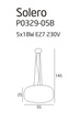 Lampa wisząca MaxLight SOLERO biała P0329-05B-F4E0