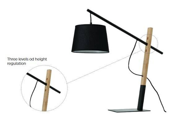 Lampa stołowa Azzardo Garda Table BK AZ5644