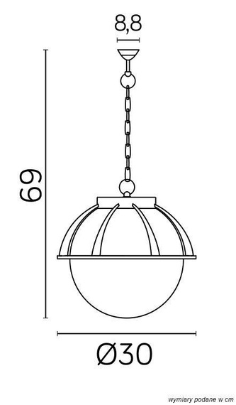 Lampa Wisząca SU-MA Kule z koszykiem 250  K 1018/1/KPO 250